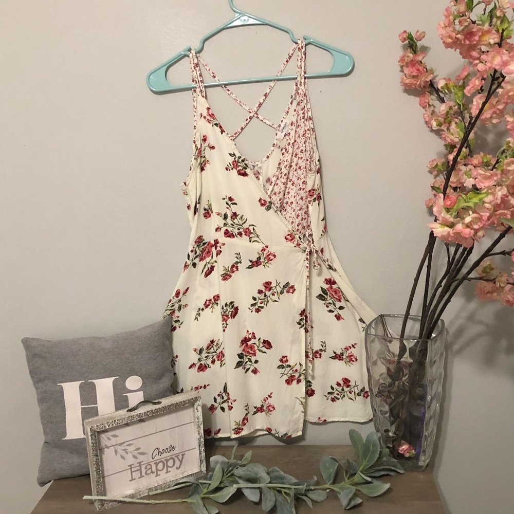 Floral wrap dress